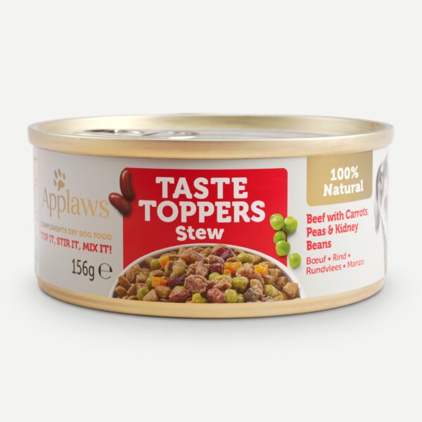 Applaws Taste Toppers Dog Can Chicken Breast, Beef Liver, Pumpkin, Carrots & Peas in Broth 156g