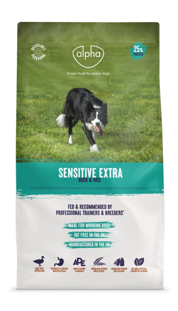 Alpha Sensitive Extra Dog – Duck & Rice 15kg